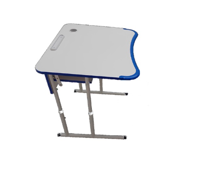 Стіл учнівський 1-місний з поліуретановою крайкою РОЗКОМ, розмір 700х500х640-700-760 мм